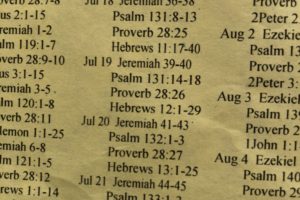 Reading the Bible in an Ecclesiastical Year