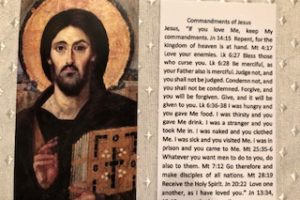 Commandments of Jesus Card